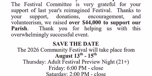 2026 Community Festival