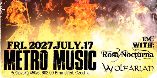 BRNO, CZ: Lords of the Trident, Rosa Nocturna, Wolfarian