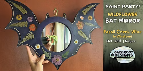 Wildflower Bat Mirror at Wolf Creek Wine