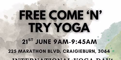 FREE \u2013 Come \u2018N\u2019 Try Yoga @ Hume Tennis