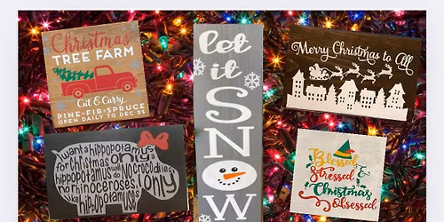Winter\/Christmas Walk-in, Make & Take Board Painting at Neighbors Bar & Grill in Loves Park!