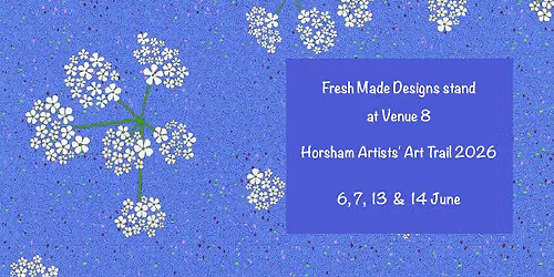 Fresh Made Designs Stand at Horsham Artists' Art Trail 2026