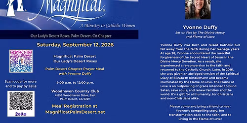 Magnificat Palm Desert Prayer Meal with Guest Yvonne Duffy