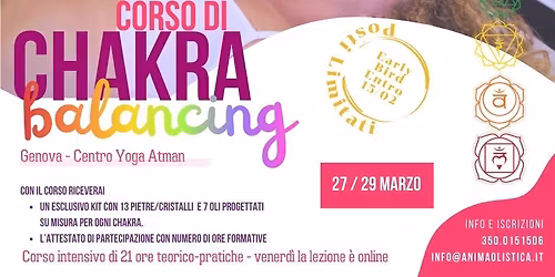 Corso di Chakra Balancing Completo - Genova 27\/29 Marzo 2026