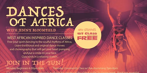Dances of Africa Beginner Dance Class