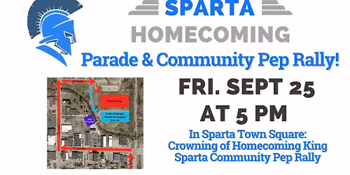 Sparta Homecoming Parade Sept 25 @ 5 pm