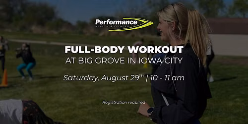 Workout with Performance Health and Fitness at Big Grove Iowa City