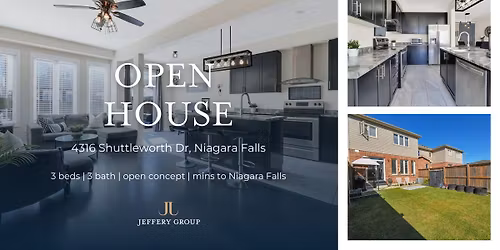 OPEN HOUSE: 4316 Shuttleworth Dr, Niagara Falls