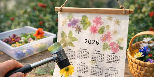 Make Your Own Flower-Printed Fabric Calendar \u2013 Flower Pounding Workshop