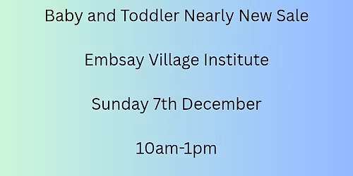 Baby and Toddler Nearly New Sale!