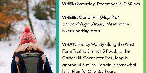December Group Hike at Carter Hill