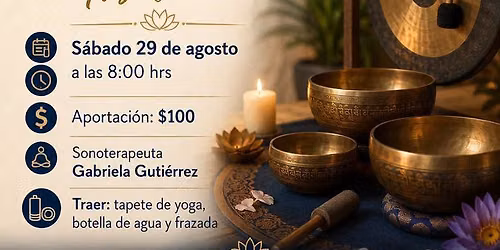 Ba\u00f1o de Gong y cuencos tibetanos