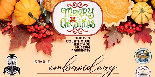 Simple Embroidery: An Adult Craft Class