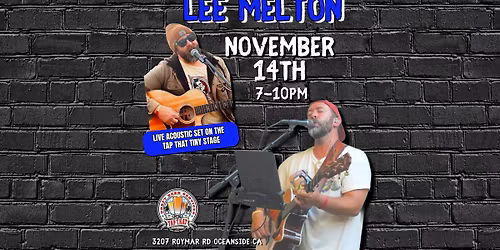 Live Music with Lee Melton! Fri. Nov. 14th!