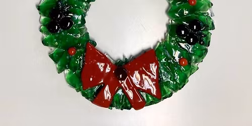 Adult Fused Glass Holiday Wreath