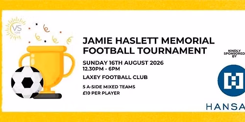 16th Annual Jamie Haslett Memorial Football Tournament