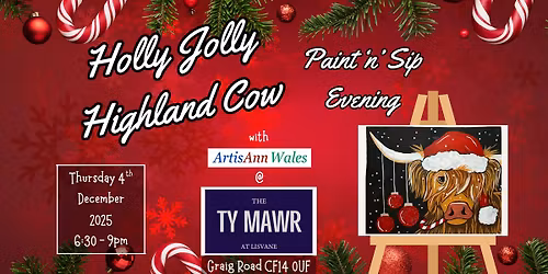 Holly Jolly Highlander Christmas Paint n Sip Evening