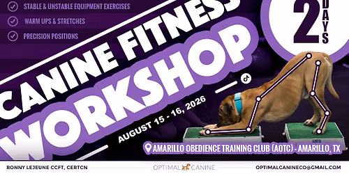 Canine Fitness Workshop \u2013 Amarillo, TX