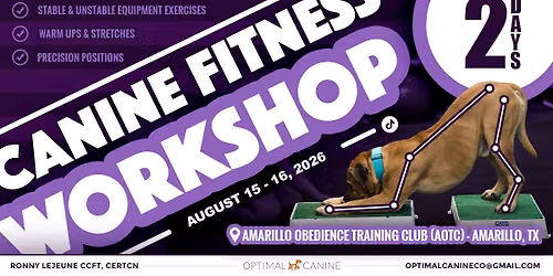 Canine Fitness Workshop \u2013 Amarillo, TX