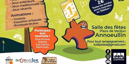 \ud83c\udfb2 TE\u0301LE\u0301THON 2025\ud83d\udc9b-AVEC LUDI\u2019POTES : Salon du jeu