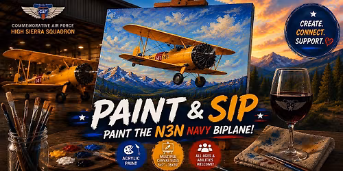 Paint and Sip in the Hangar