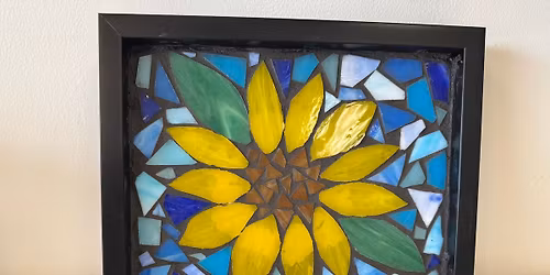 Stained Glass Mosaic Sunflower