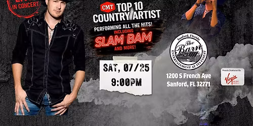 CHAS COLLINS CMT TOP 10 ARTIST debuts at THE BARN IN SANFORD
