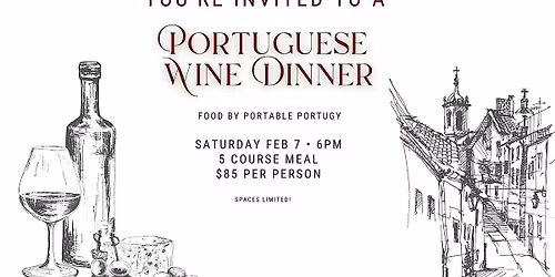 Portuguese Wine Dinner with Bottle Theory x Portable Portugy