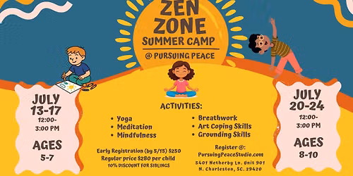 Zen Zone Summer Camp @ Pursuing Peace (8-10 y\/o)
