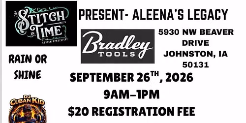 A Stitch In Time Upholstery presents Aleena's legacy Hosted by Cadillac Sarah