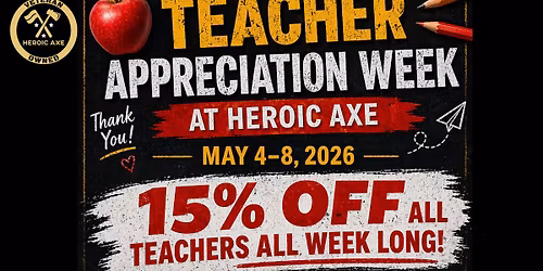 Teacher Appreciation Week - \ud83c\udf89 15% OFF for all teachers all week long (May 4\u20138) \ud83c\udf89