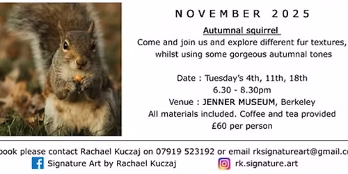 Draw an autumnal squirrel - 3 week course