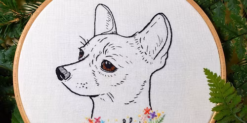 Pet Portrait Embroidery Workshop, with Becky Mackay