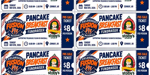 FieldHouse Fusion 9U Baseball Pancake Breakfast Fundraiser 