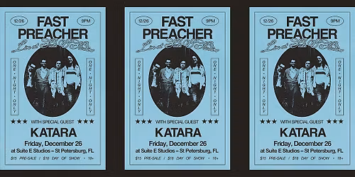 Fast Preacher with special guest Katara at Suite E Studios