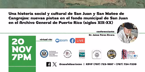 CHARLA: Una historia social y cultural de San Juan y San Mateo de Cangrejos: nuevas pistas en