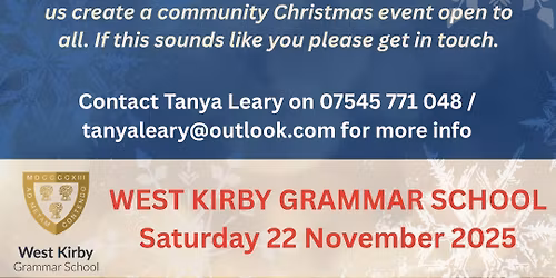 West Kirby Grammar Christmas Fair.