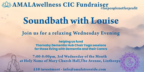 Sound Bath Fundraiser in Linthorpe - Every 3rd Wednesday of the Month - booking essential