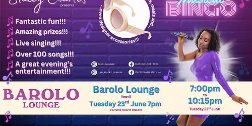  Midweek Musical Bingo at Barolo Lounge (Yeovil, Somerset) - Tuesday 23rd June 7pm