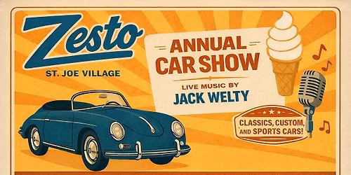 \ud83c\udfb8\ud83d\ude98 Annual Zesto Car Show & Concert with Jack Welty