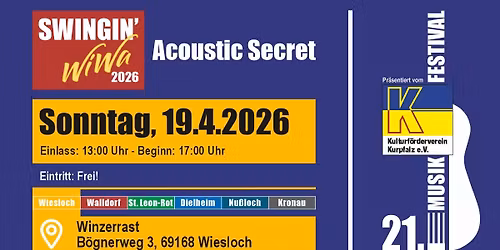 SWIWA pr\u00e4sentiert: Acoustik Secret - Winzerrast Wiesloch