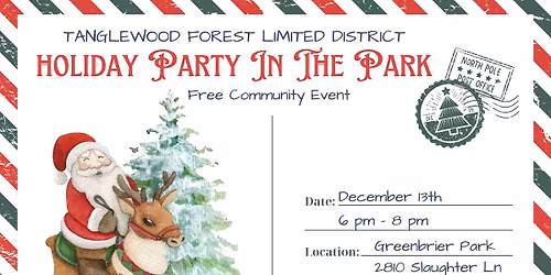 Tanglewood Forest Limited District Annual Holiday Party