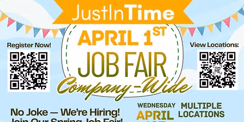 Spring Hiring Event (Multiple Locations) - Just In Time Staffing