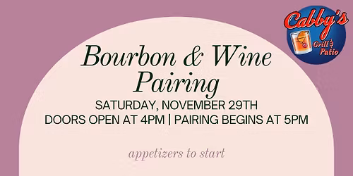 Bourbon and Wine Pairing