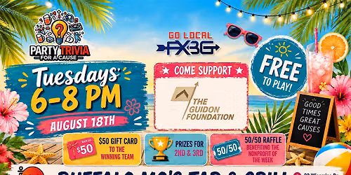 FREE Party Trivia Night to support the Guidon Foundation