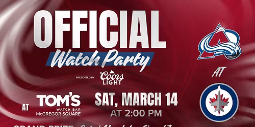 Official Colorado Avalanche Watch Party, Presented by Coors Light - Tom's Watch Bar