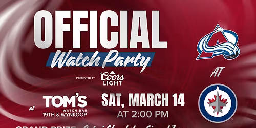 Official Colorado Avalanche Watch Party, Presented by Coors Light - Tom's Watch Bar