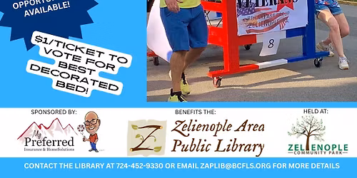 5th Annual Zelienople Bed Derby In Memory of Jason Sarver