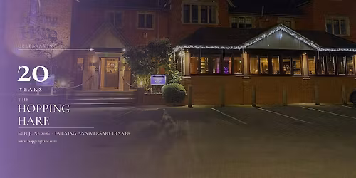 20th Anniversary Dinner \u2014 The Hopping Hare