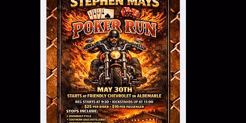 Benefit For Steven Mays Poker run